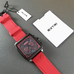 ساعت عقربه ای مردانه اکستری کد X6076-C مشکی قرمز