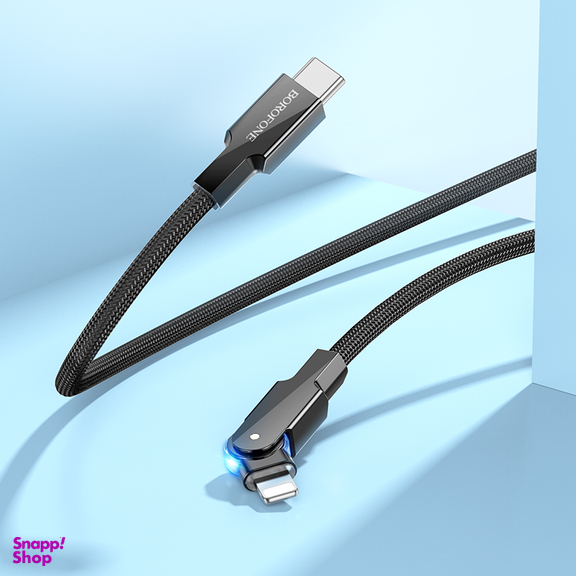 کابل دیتا 27 وات Type-C به Lightning بروفون مدل BU41 طول 1.2 متر