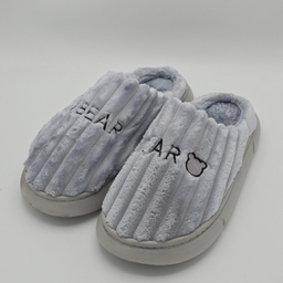 دمپایی حوله ای کد 6788 رنگ خاکستری روشن