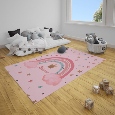 فرش کودک طرح رنگین کمان