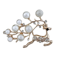 گل سینه دخترانه مدل گوزن کد G4131