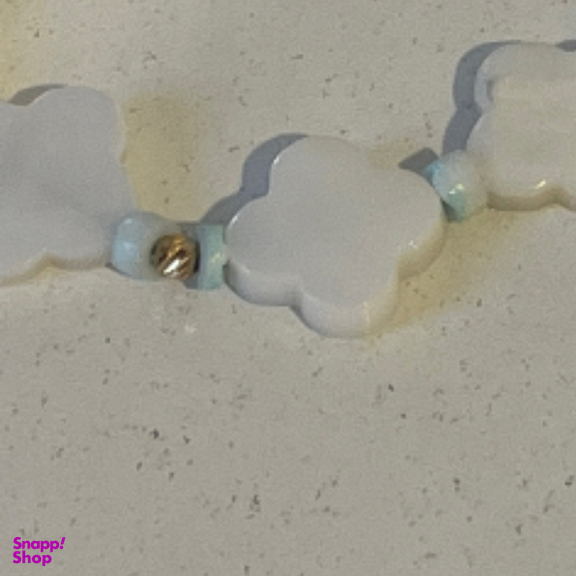 دستبند طلا 18 عیار دخترانه مدل گل ونکلیف