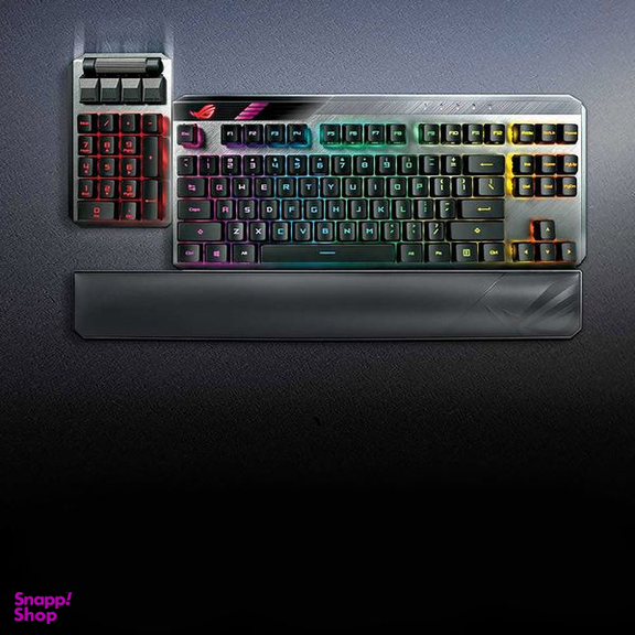 کیبورد بی سیم مخصوص بازی ایسوس مدل ROG Claymore II Aura RGB