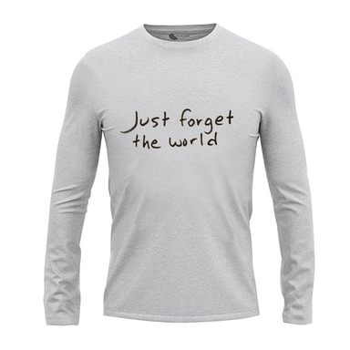 تی شرت آستین بلند مردانه مدل just forget the world