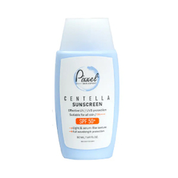 کرم ضد آفتاب بی‌ رنگ پیکسل مدل Centella با SPF50 حجم 50 میلی لیتر