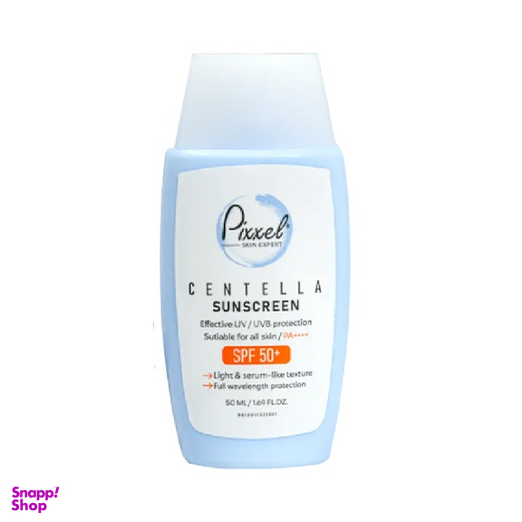 کرم ضد آفتاب بی‌ رنگ پیکسل مدل Centella با SPF50 حجم 50 میلی لیتر