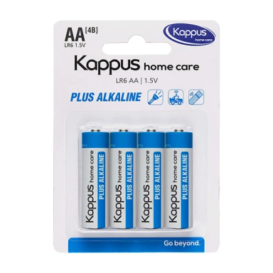 باتری قلمی کاپوس مدل Home Care Plus Alkaline AA بسته 4 عددی