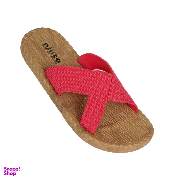 دمپایی زنانه نیکتا مدل حصیری رنگ قرمز