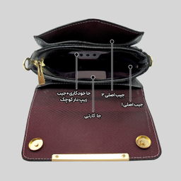 کیف چرم طبیعی زنانه مدل fateh 140