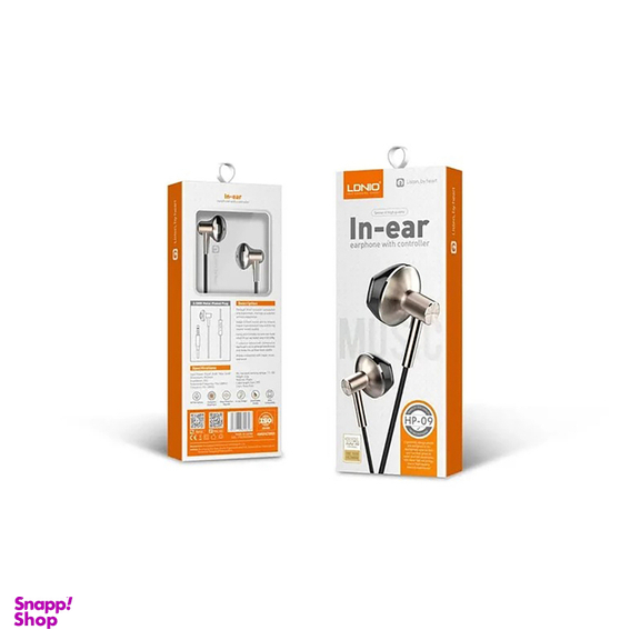 هندزفری باسیم الدینیو مدل HP09 طول 1.2 متر