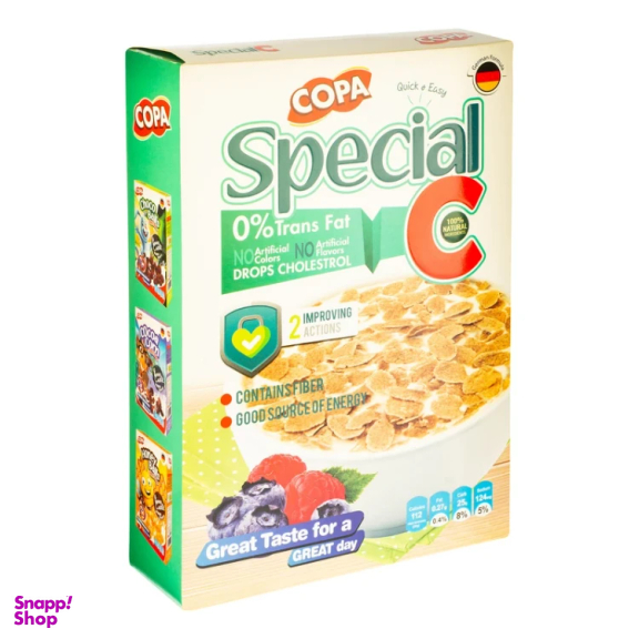 کورن فلکس کوپا مدل Special با طعم گندم و برنج وزن 300 گرم