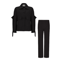 ست کت و شلوار زنانه السانا مدل نیایش کد 205001 رنگ مشکی