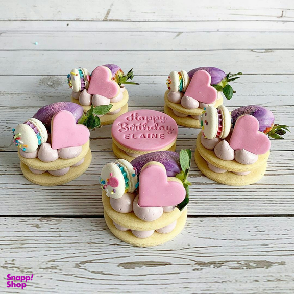 کاتر دو طرفه شیرینی پزی بهگز مدل قلب مجموعه 5 عددی