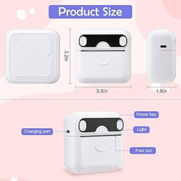 پرینتر حرارتی ناب سل مدل شارژی کد BLK-NAAB001 به همراه سه عدد رول کاغذی