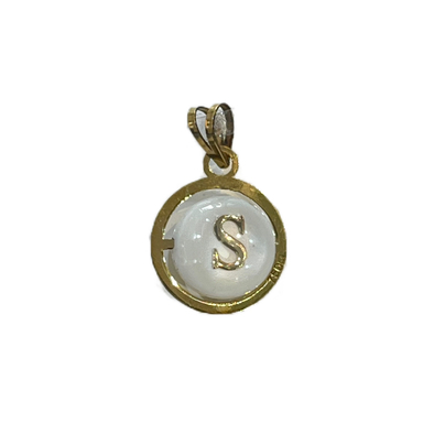 پلاک گردنبند طلا 18 عیار زنانه مدل حرف انگلیسی S کد 62