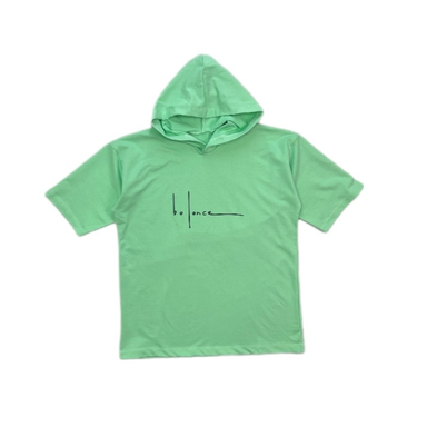 تیشرت زنانه کلاه دار کد Solo t37 رنگ سبز