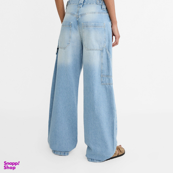 شلوار جین زنانه طرح استرادیواریوس مدل 470 رنگ آبی