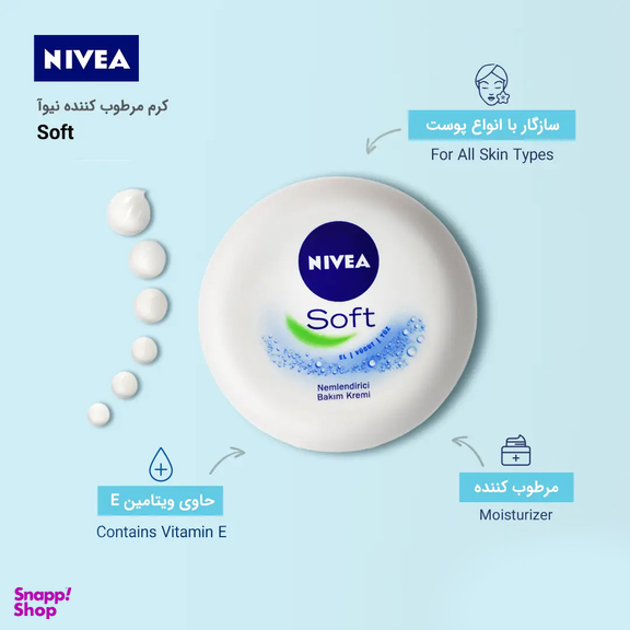 کرم مرطوب کننده نیوآ مدل Soft حجم 300 میلی‌ لیتر