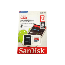 کارت حافظه‌ microSDXC کلاس 10 استاندارد مدل UHS-I U1 سرعت 100MBps ظرفیت 16 گیگابایت به همراه آداپتور SD