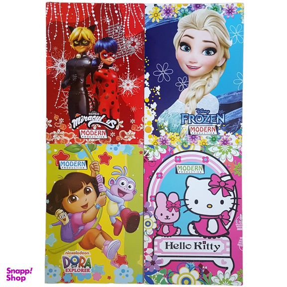 دفتر مشق 50 برگ مدرن مدل طرح برجسته اکلیلی کد 110 مجموعه 4 عددی