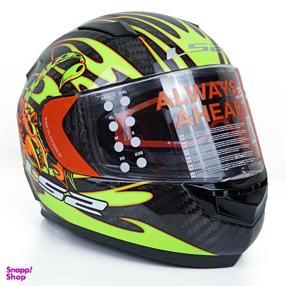کلاه کاسکت ال اس تو مدل FF801 Scorpion Black Yellow به همراه کاور