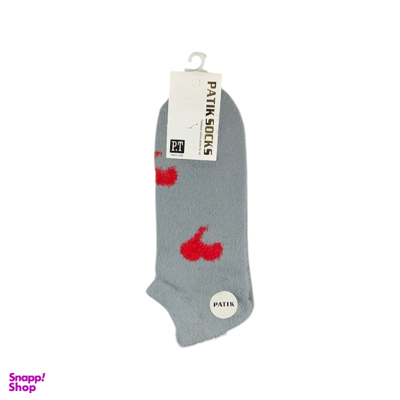 جوراب زنانه مچی پشمی طرح قلب کد 24243