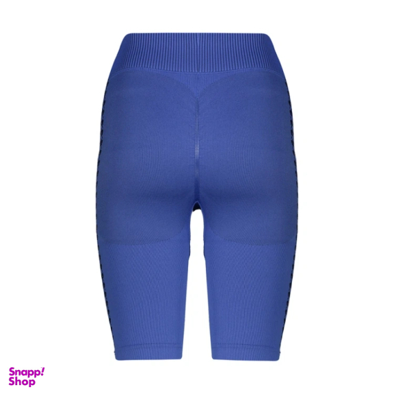 ست نیم تنه تاپ کراپ و شلوارک ورزشی زنانه دریم اسلیم کد T549 رنگ آبی طرح چهارخانه