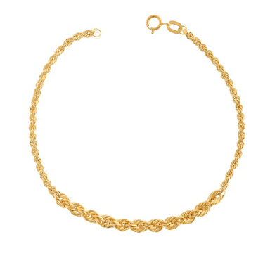 دستبند طلا 18 عیار زنانه دیانا مدل طنابی کونیک