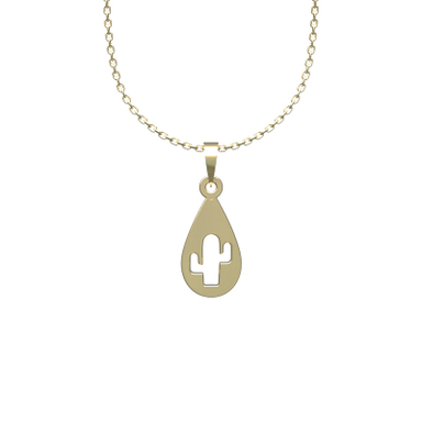 گردنبند طلا 18 عیار زنانه مدوپد مدل کاکتوس کد PP2-1-1190