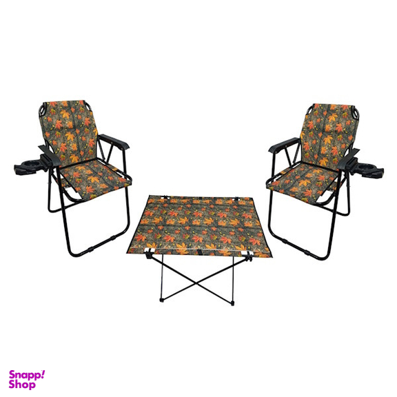 میز و صندلی تاشو سفری مدل استراکچر پاییزی بسته 3 عددی