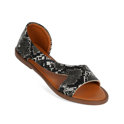 صندل زنانه نیکتا مدل بیتا رنگ مشکی پوست ماری