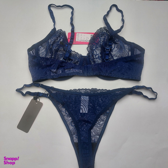 ست سوتین و شورت زنانه برتا کد 2020NY رنگ سرمه ای