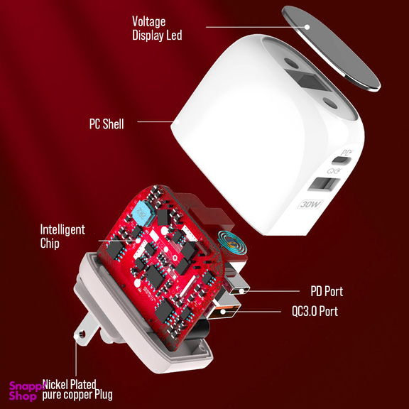 شارژر دیواری هیسکا مدل H-115PD به همراه کابل تبدیل USB-C