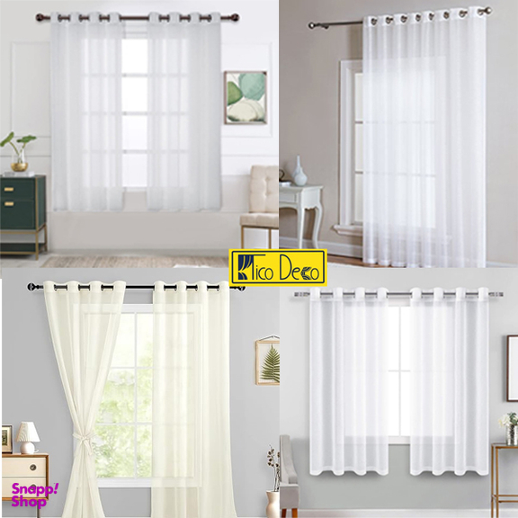 پرده تیکو دکو مدل حریر کلاسیک سایز 150 × 280 سانتی متر