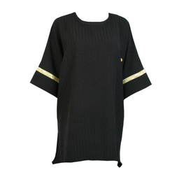 ست تونیک و شلوار شانتون کد 502 رنگ مشکی