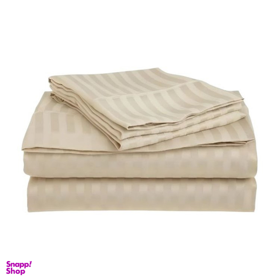 ست ملحفه و روبالشی دونفره 3 تکه مدل هتلی پارالل سایز 180×200 سانتی متر