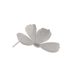 گوشواره زنانه مدل نیم گل همراه مروارید کد 332