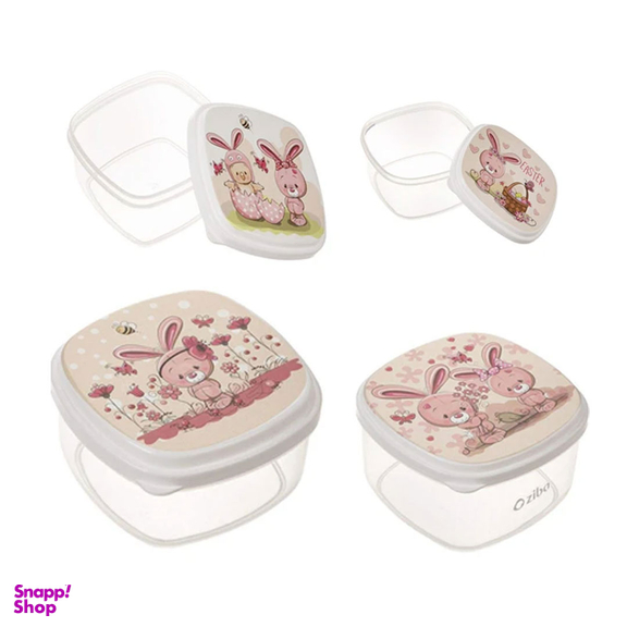 ظرف نگهدارنده زیبا مدل خرگوش مجموعه 4 عددی