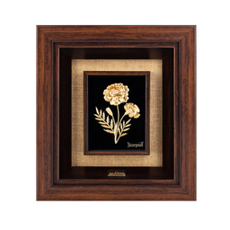 تابلو ورق طلا الون طرح گل همیشه بهار