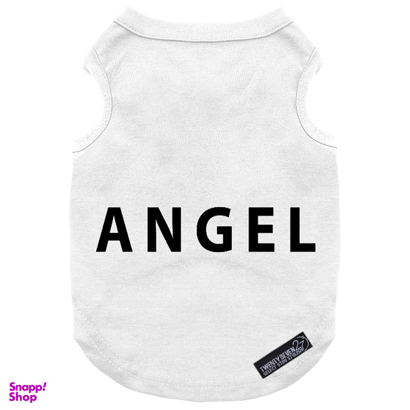 لباس سگ و گربه 27 طرح Angel کد MH1346 رنگ سفید