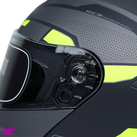 کلاه کاسکت بلوتوث دار فلش مدل 935sv black/neon yellow