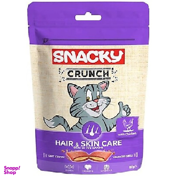 تشویقی کرانچی گربه اسنکی مدل Hair And Skin Care طعم مرغ  وزن 60 گرم