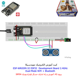 کیت آموزش الکترونیک مهندسیکا مدل خلاقیت دلتا ESP32+70