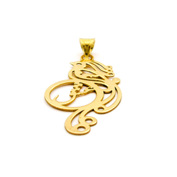 آویز گردنبند طلا 18 عیار زنانه کاپانی طرح سیمرغ کد KP006