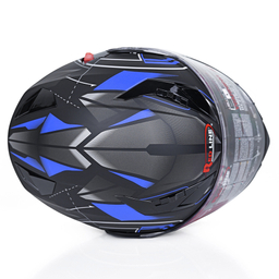 کلاه کاسکت فک متحرک ردلاین مدل 939 طرح Blue Time به همراه کاور