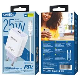 شارژر کاکوسیگا سری XINGDA مدل KSC-814 به همراه کابل Type-C Lightning