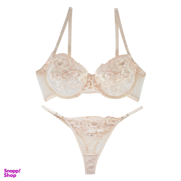 ست شورت و سوتین زنانه برتا کد 2020NK رنگ کرم