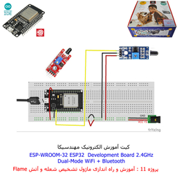 کیت آموزش الکترونیک مهندسیکا مدل خلاقیت دلتا ESP32+70
