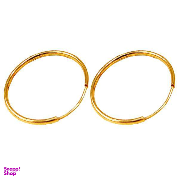 گوشواره طلا 18 عیار زنانه مدل حلقه ای ساده کد sh0045