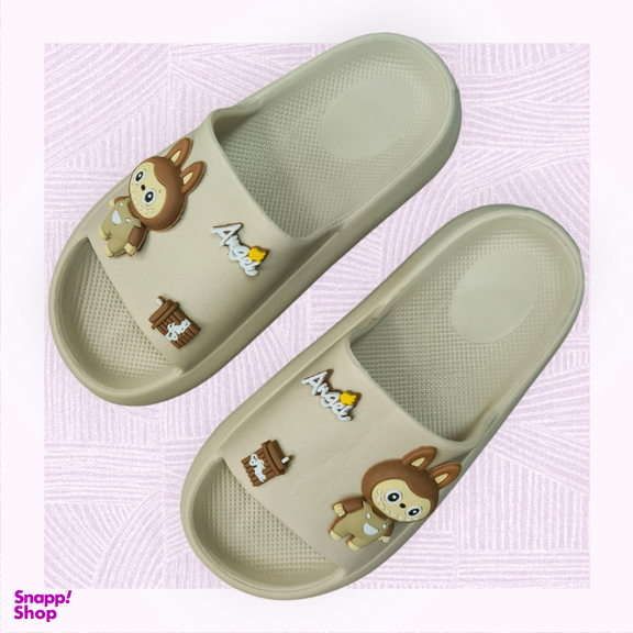 دمپایی زنانه زیتون مدل ملودی لبوبو ویانزا رنگ کرم